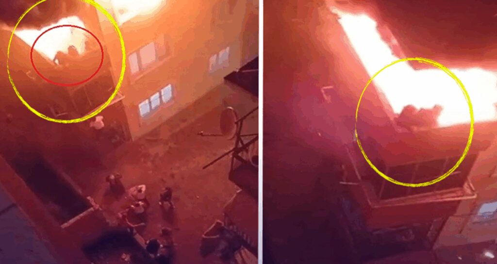 Yüreği dayanmayan okumasın! 2 kadın 1 bebek balkonda yanarak can verdi