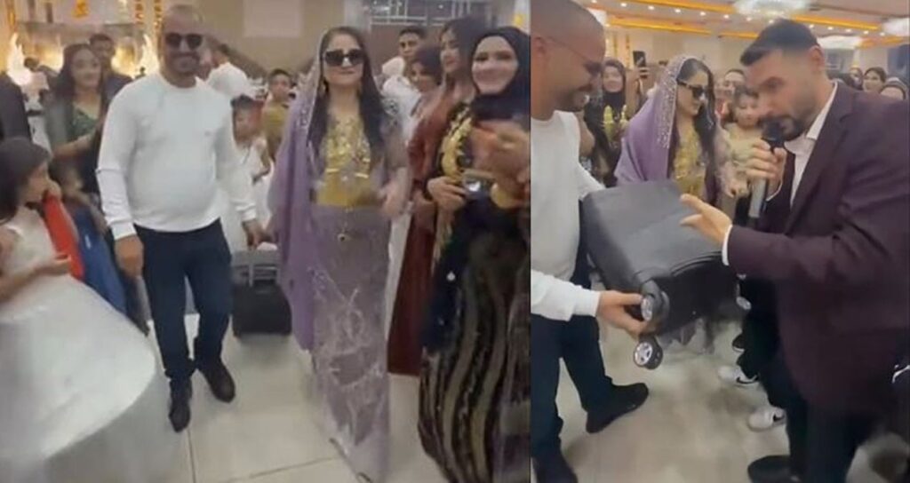 Düğüne getirilen valizden çıkanlar herkesi şaşırttı