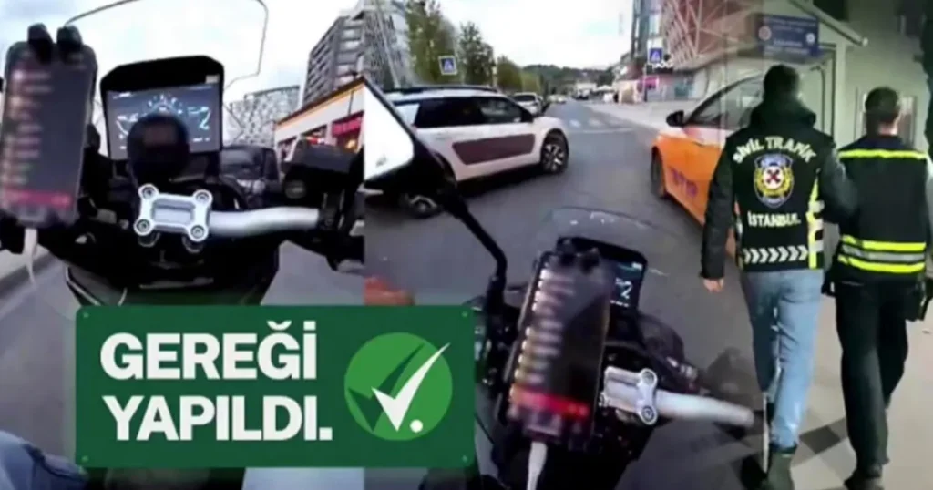 İçişleri yine gereğini yaptı! Kırmızı ışıkta şov yapan motosikletli yakalandı