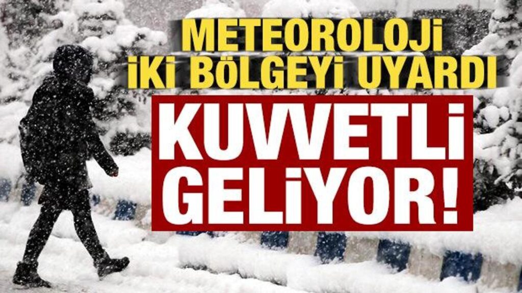 Meteoroloji’den yeni uyarı: 2 bölgeye için kar ve sağanak geliyor!