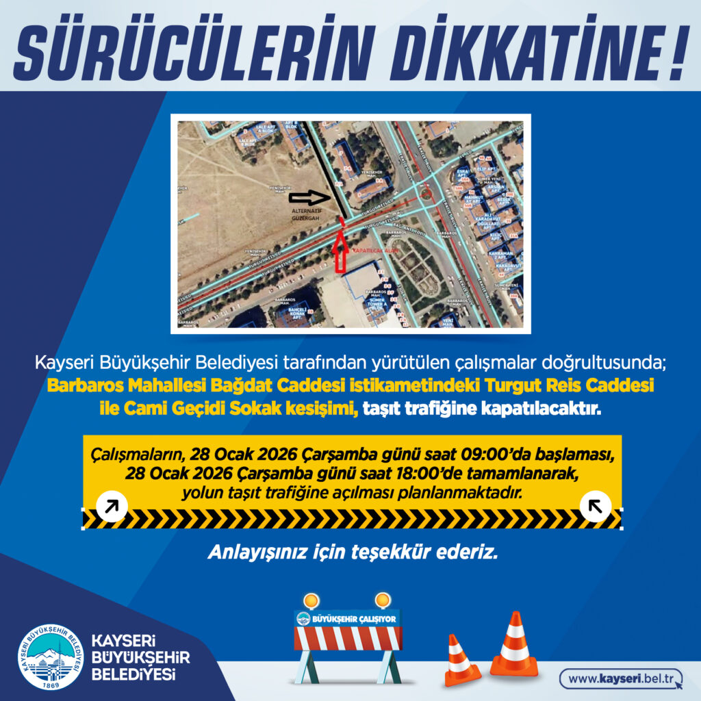Büyükşehir'den Araç Sürücülerine Uyarı